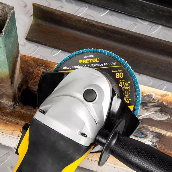 Disco Laminado 4-1/2", Grano 80 Centro 7/8", Fibra, Pretul