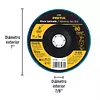 Disco Laminado 7", Grano 80 Centro 7/8", Fibra, Pretul